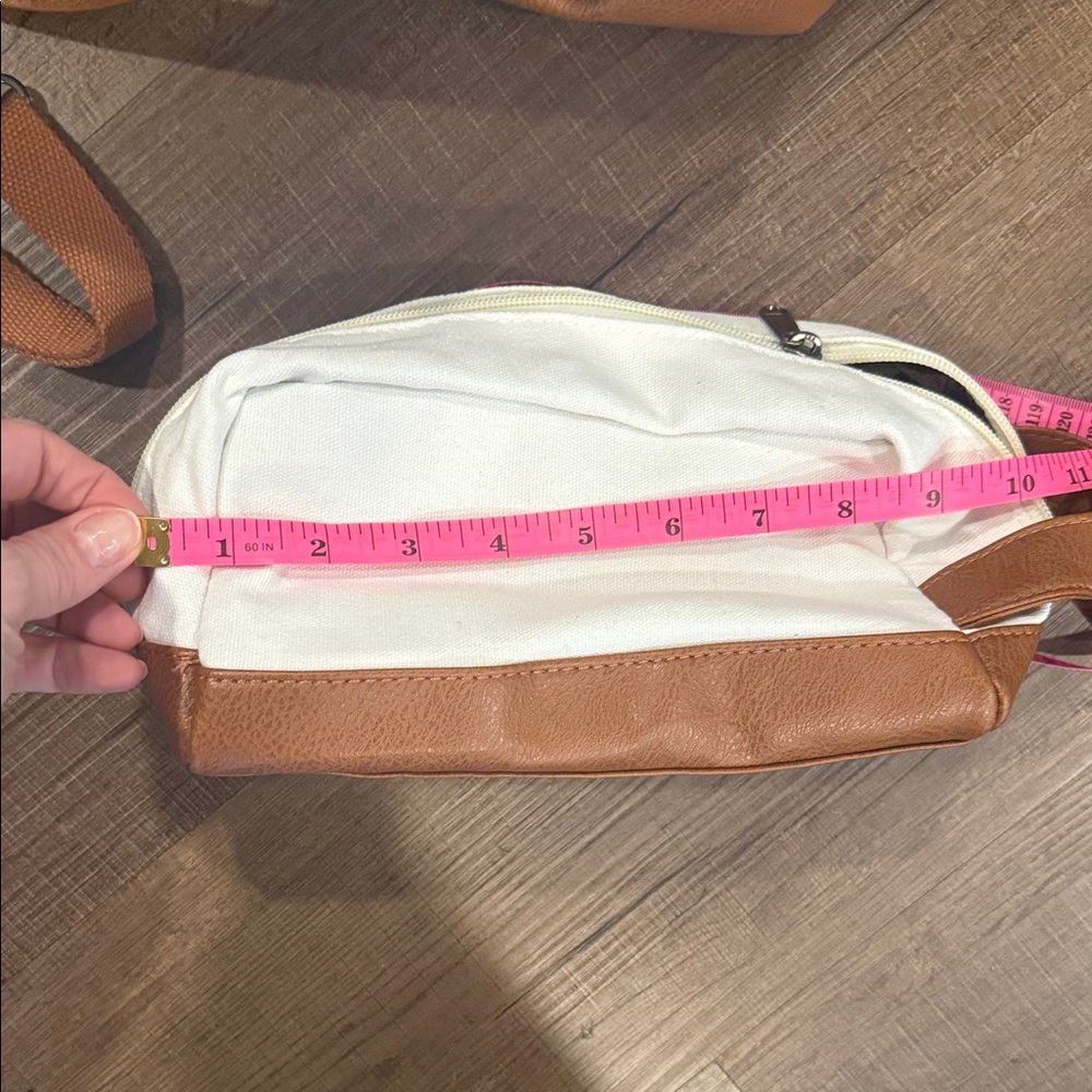 3 piece weekend faux leather and canvas travel set - Picture 10 of 14